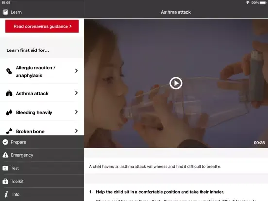 Baby and child first aid iPad  Ekran Görüntüleri