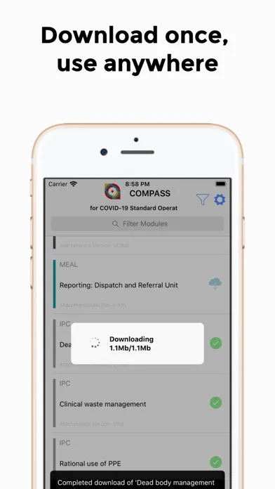 Capturas de pantalla de COMPASS Modules