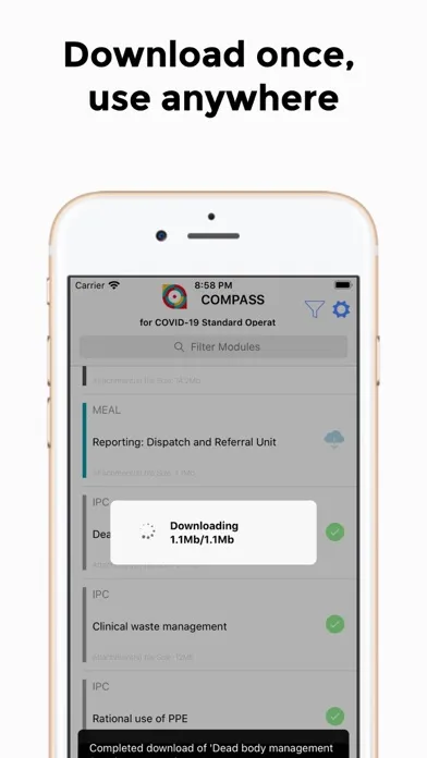 Capturas de pantalla de COMPASS Modules