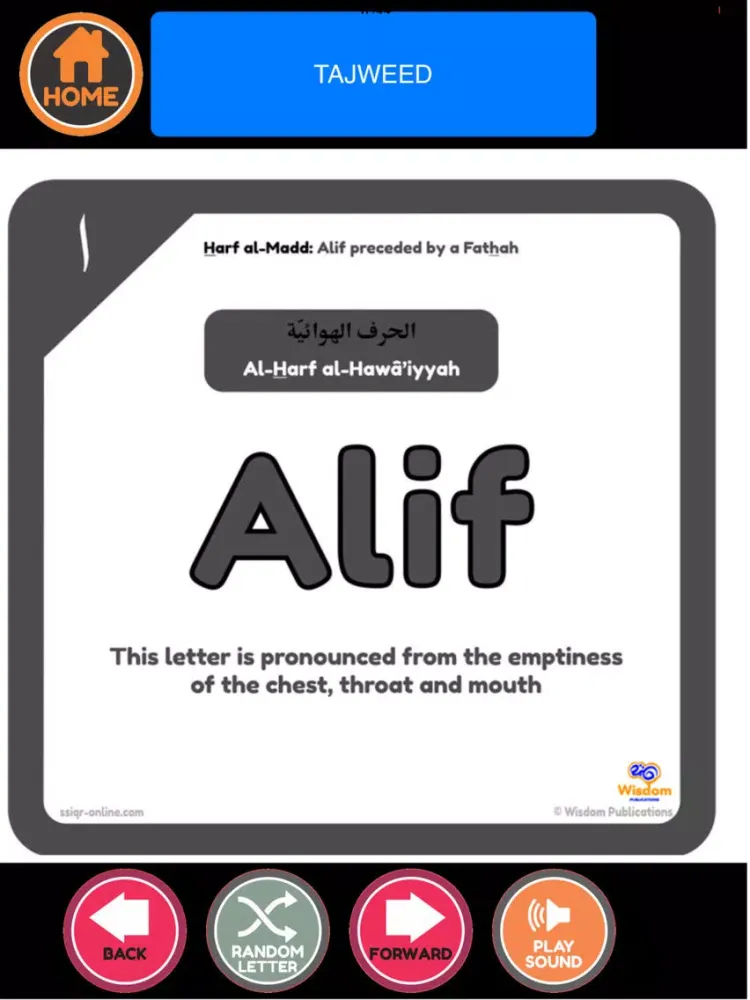 Arabic Alphabet Flashcards iPad  Screenshots