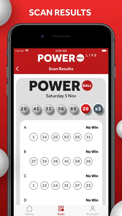 Captures d'écran de Powerball Live: Ticket Scanner