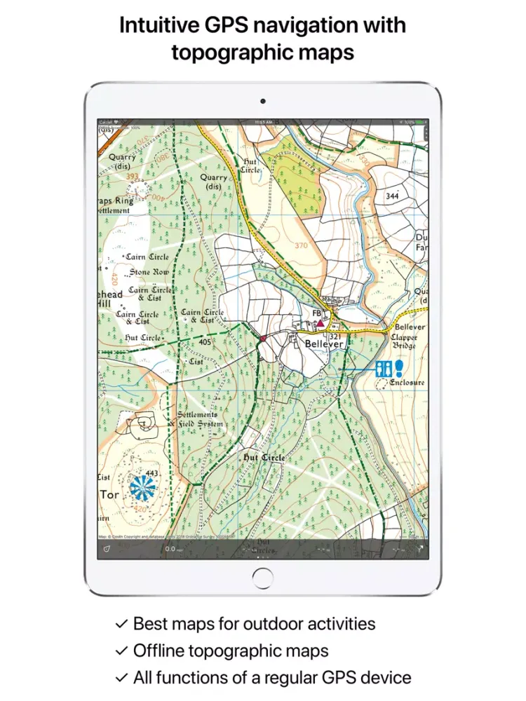 Capturas de pantalla de Topo GPS Great Britain iPad 