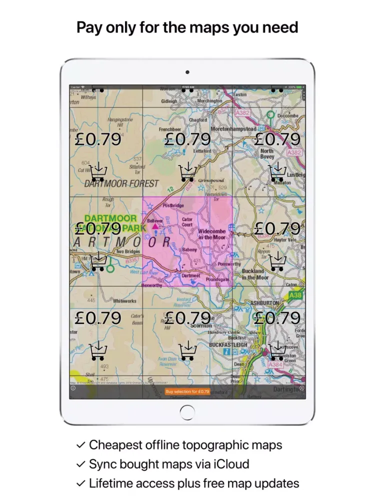 Capturas de pantalla de Topo GPS Great Britain iPad 