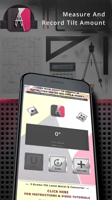 Capturas de tela do 3 Grams Tilt Level Meter