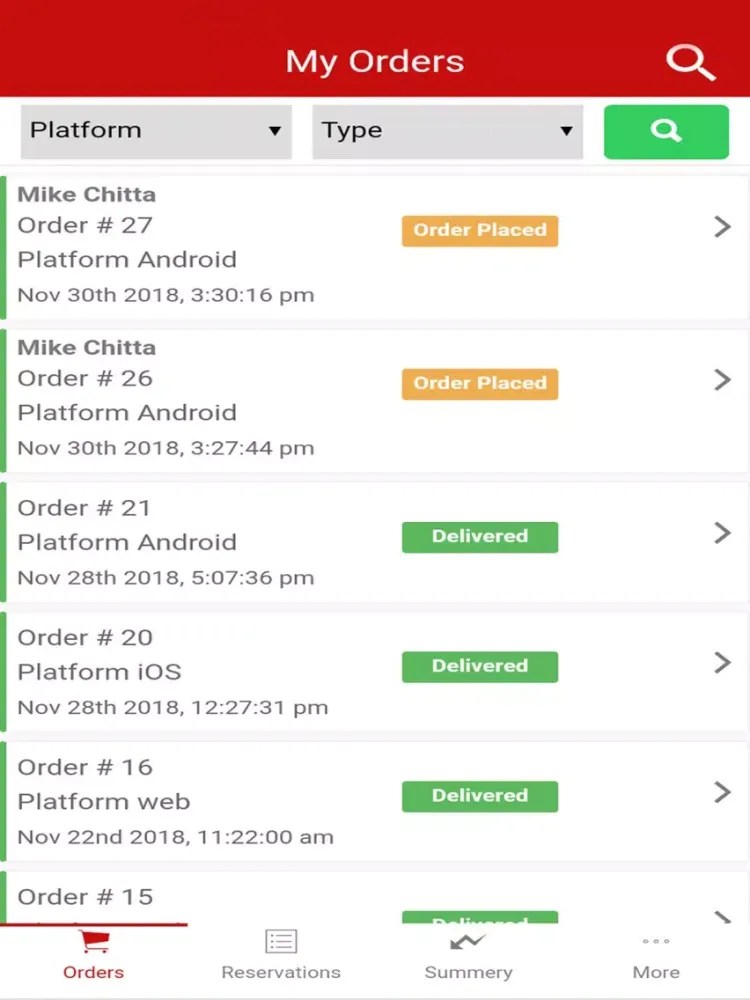 صور Takeaways Barrow Manager App iPad 