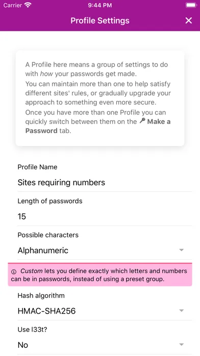 Скриншоты Webful PasswordMaker