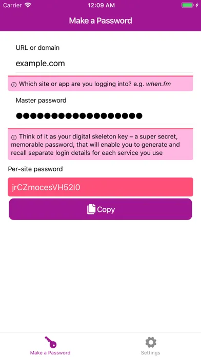 Скриншоты Webful PasswordMaker