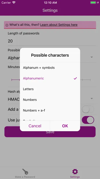 Скриншоты Webful PasswordMaker