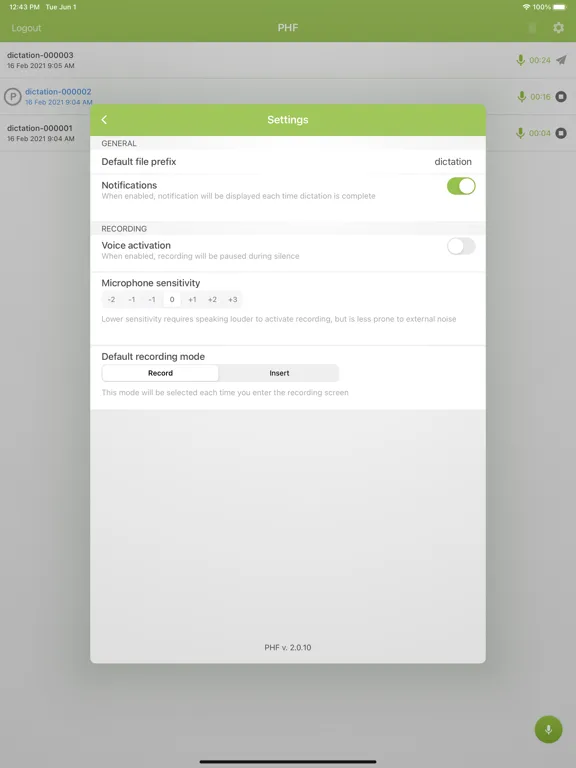 PHF iPad  Screenshots