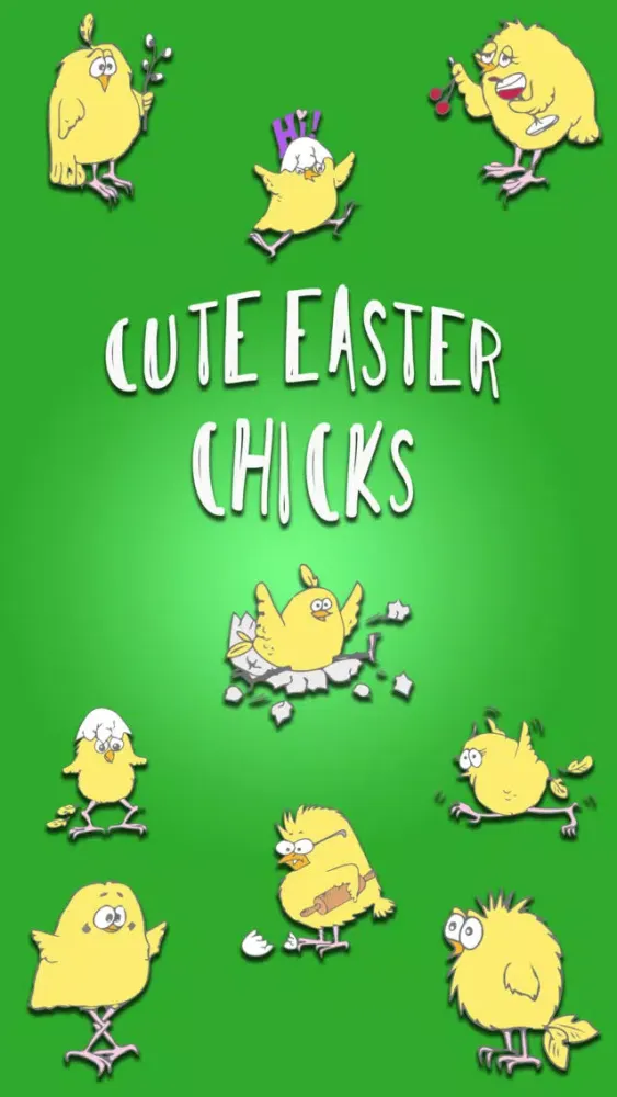 Cute Easter Chicks স্ক্রিনশট