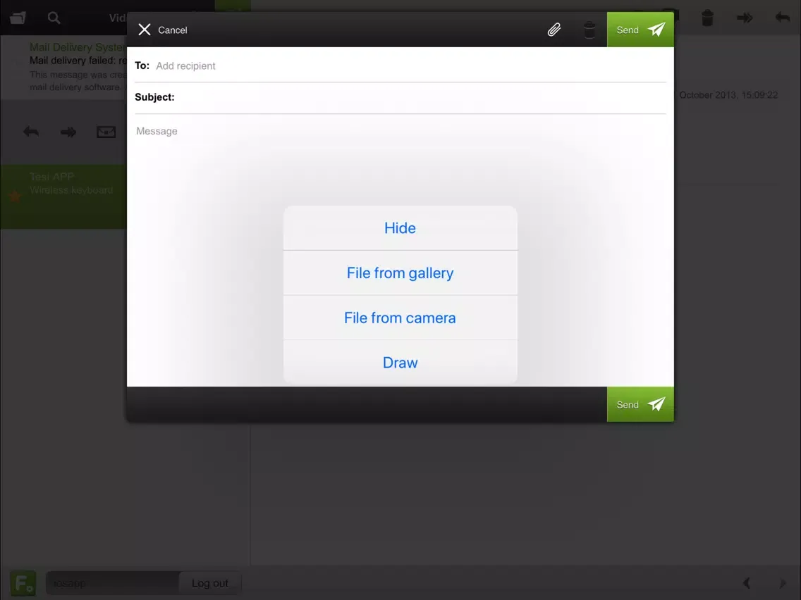 Почта iPad 应用截图