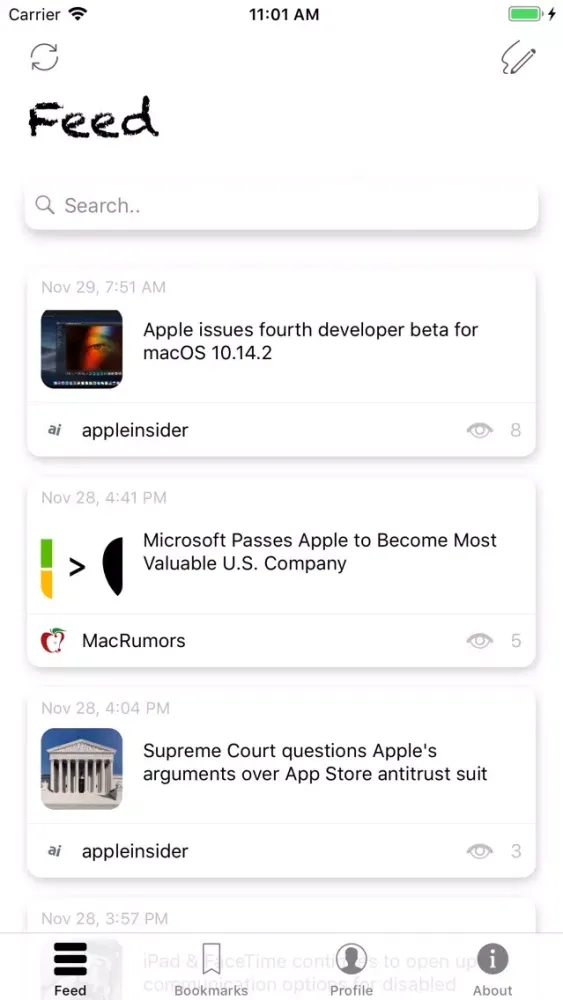 Captures d'écran de DN TechNews