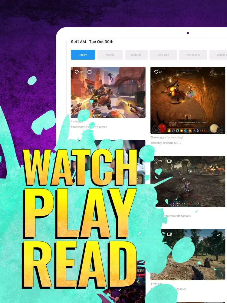 Live Game Streaming - U Live iPad 应用截图
