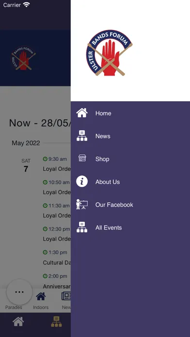 Ảnh chụp màn hình của Ulster Bands Forum