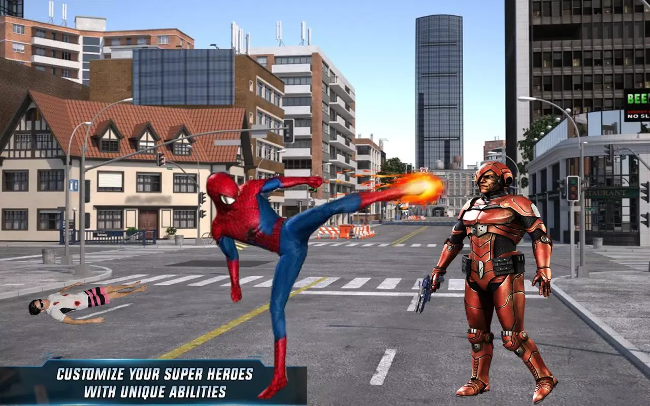 Flying Iron Superhero Ninja Mafia Fight 2018 Game Screenshots