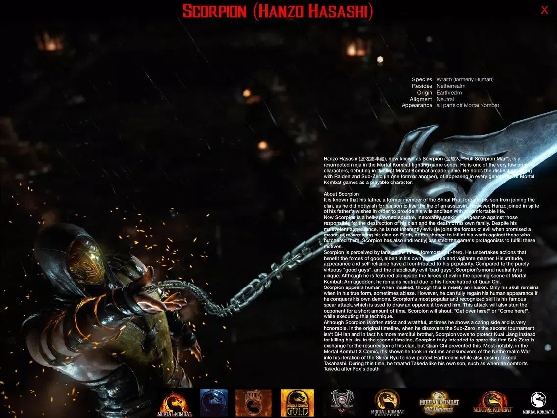 ภาพหน้าจอของ Fatalities Pro - Mortal Kombat Edition iPad 