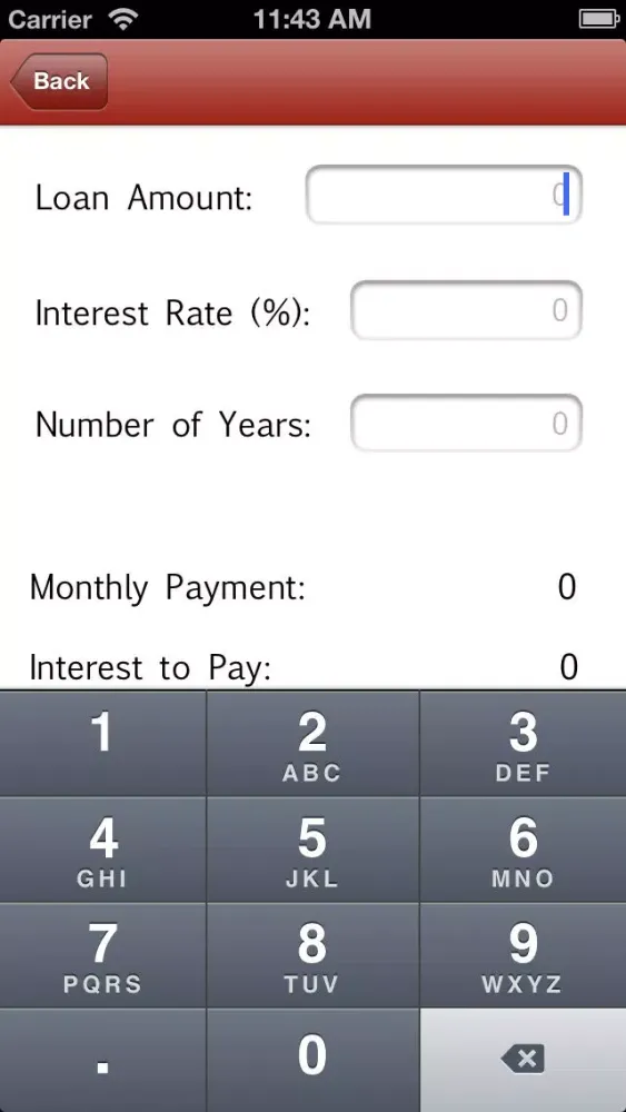 ภาพหน้าจอของ FPO Mortgage Calculator