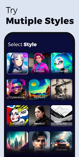 Capturas de tela do Umagic AI - AI Art Generator