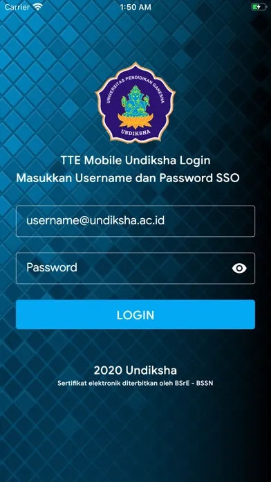 TTE Mobile Undiksha Ekran Görüntüleri