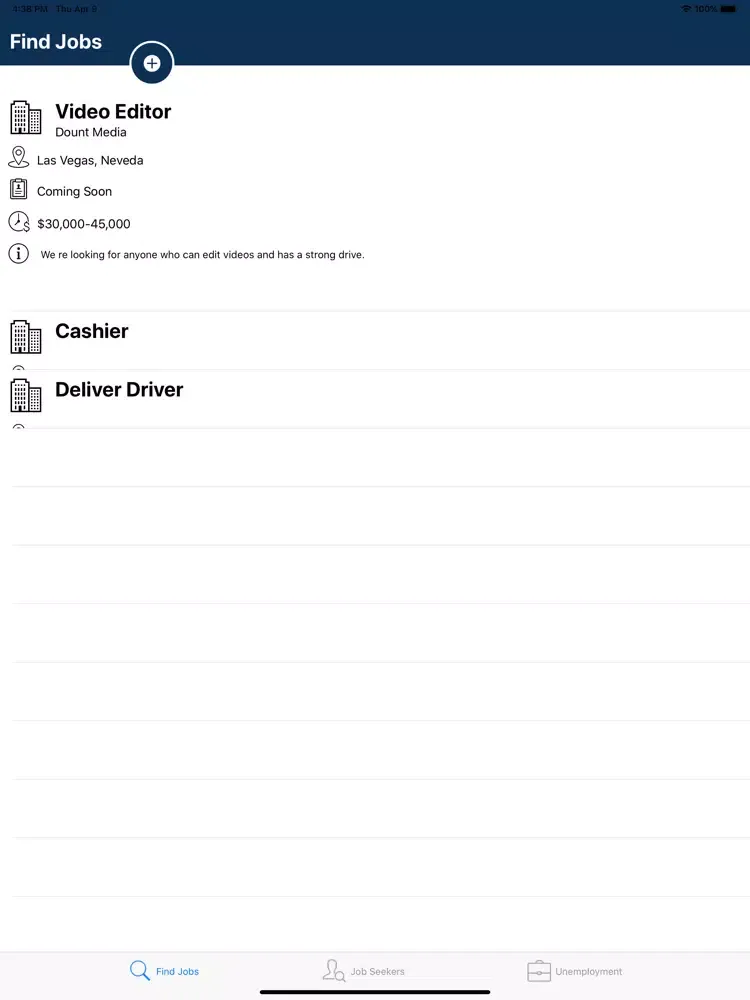 صور Unemployment App iPad 
