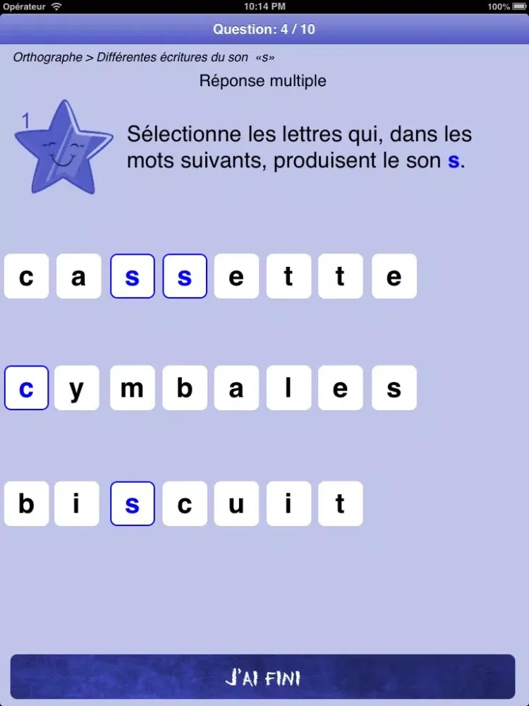 uneStar Français CP Gratuit iPad  স্ক্রিনশট