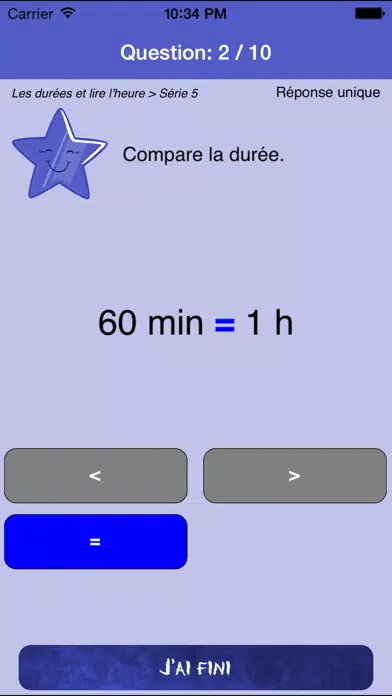 Capturas de tela do uneStar Math CP