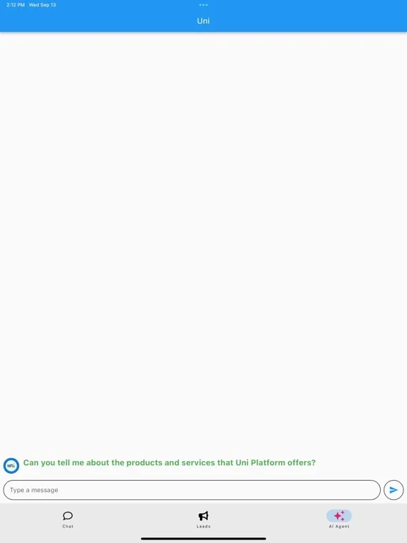 ภาพหน้าจอของ Uni Chat App iPad 