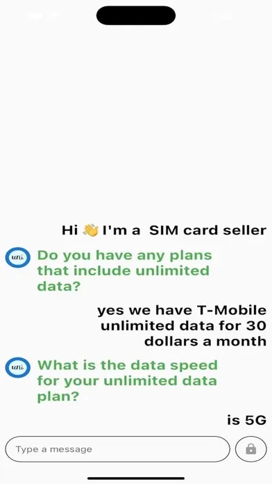 ภาพหน้าจอของ Uni Chat App