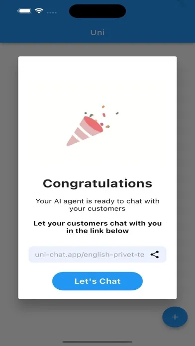 ภาพหน้าจอของ Uni Chat App