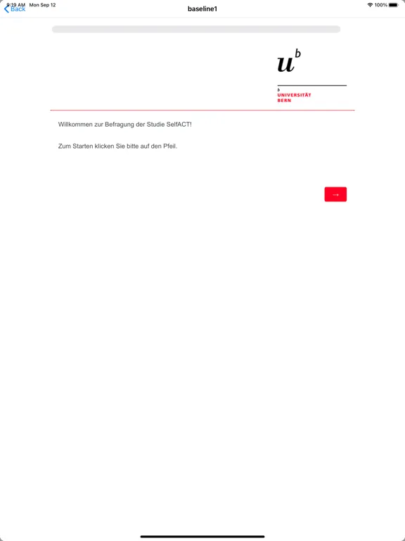 SelfHelp UniBE iPad  Screenshots