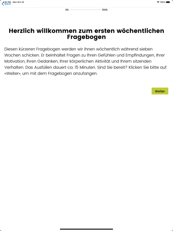 SelfHelp UniBE iPad  Screenshots