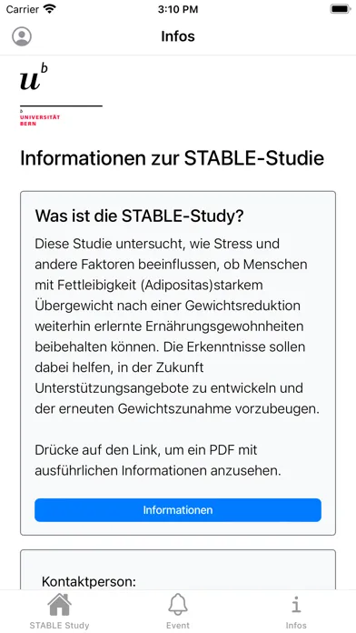 SelfHelp UniBE Screenshots