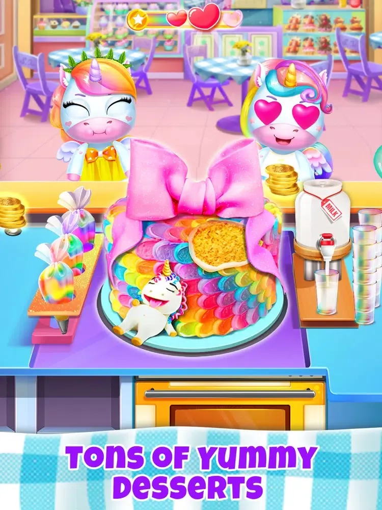 Ảnh chụp màn hình của Unicorn Restaurant: Food Games iPad 