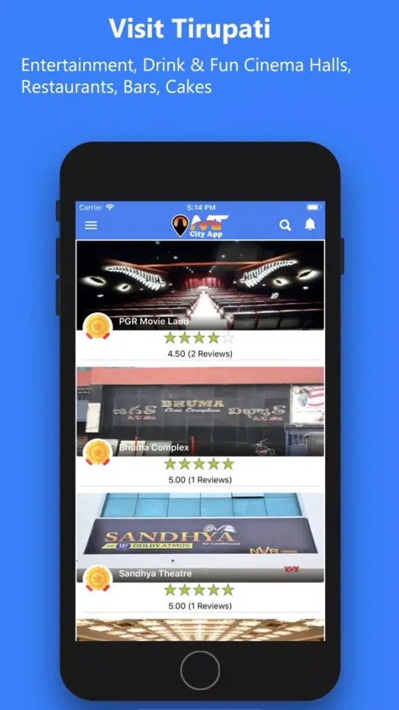 ภาพหน้าจอของ Mana Tirupati City App