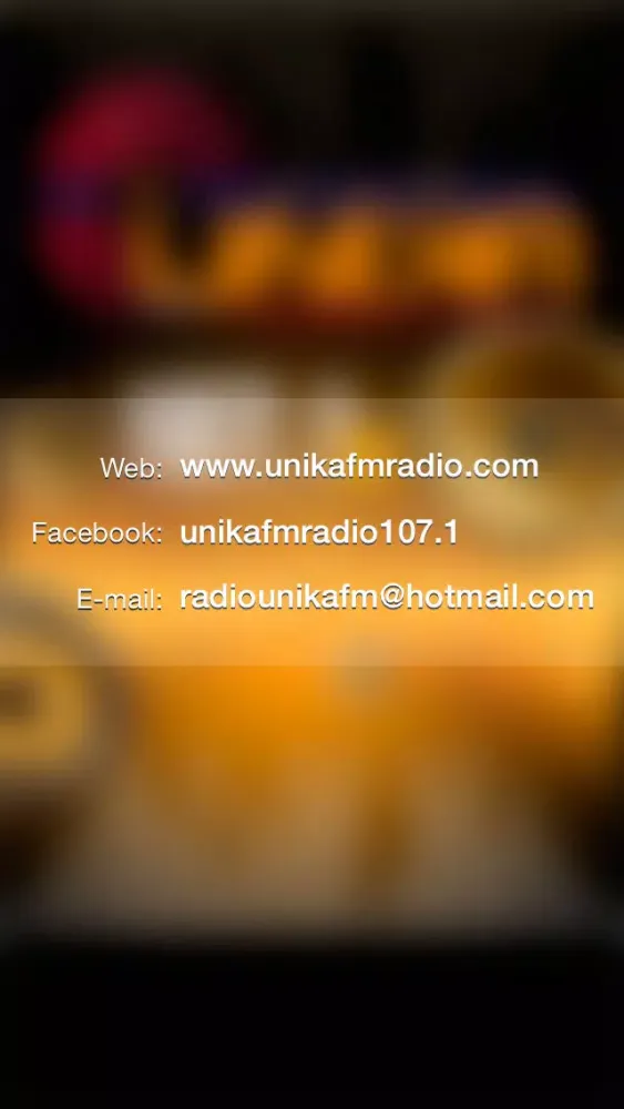 Capturas de tela do UNIKAFM