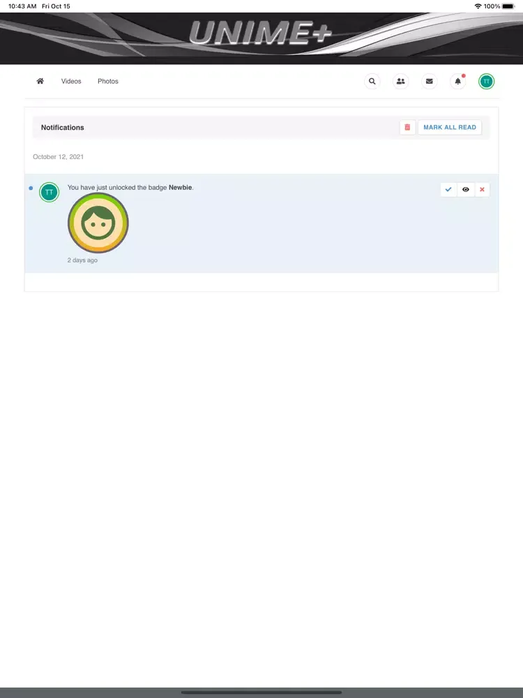 Zrzuty ekranu UNIME+ iPad 