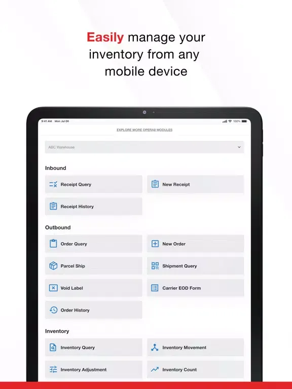 item Logistics Inventory iPad  Screenshots