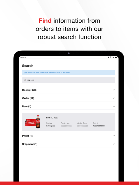 Ảnh chụp màn hình của item WMS iPad 