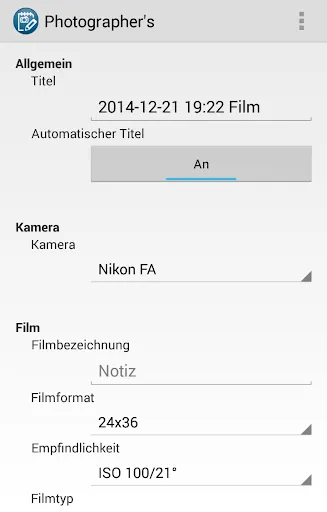 Capturas de pantalla de Photographer's Notebook BETA