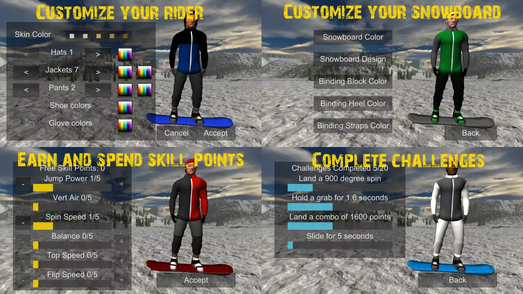 Snowboard Freestyle Mountain Screenshots