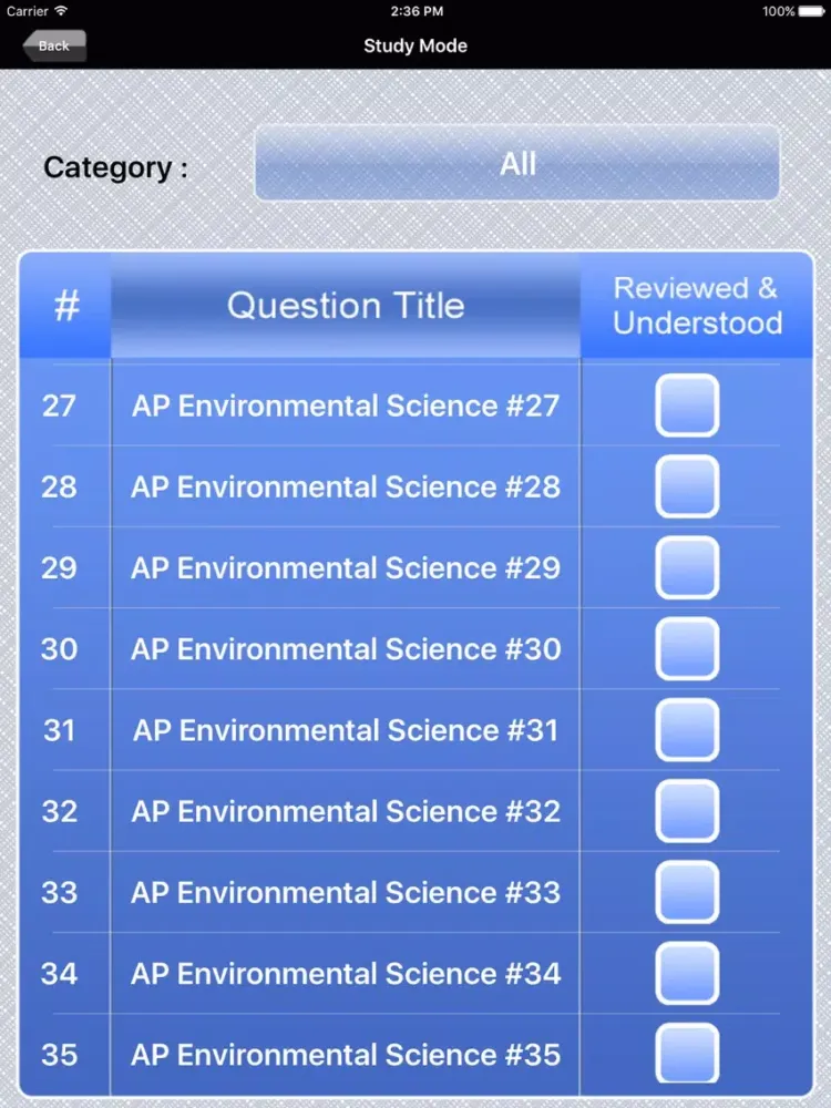 AP Environmental Exam Prep iPad  スクリーンショット