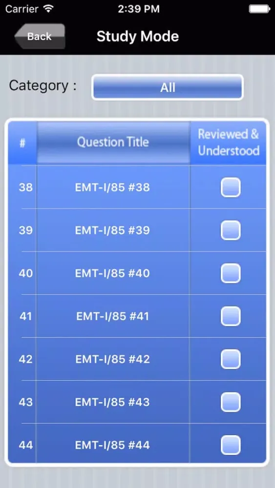 Tangkapan layar NREMT EMT I-85 Exam Prep