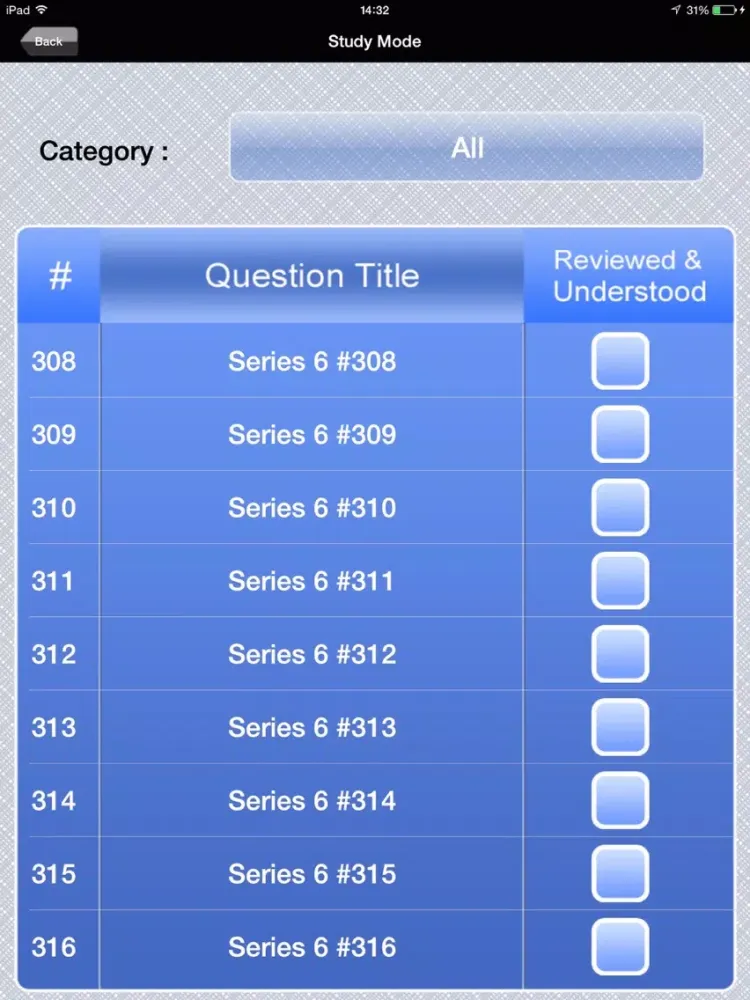 Series 6 Licensing Exam Prep iPad  Screenshots