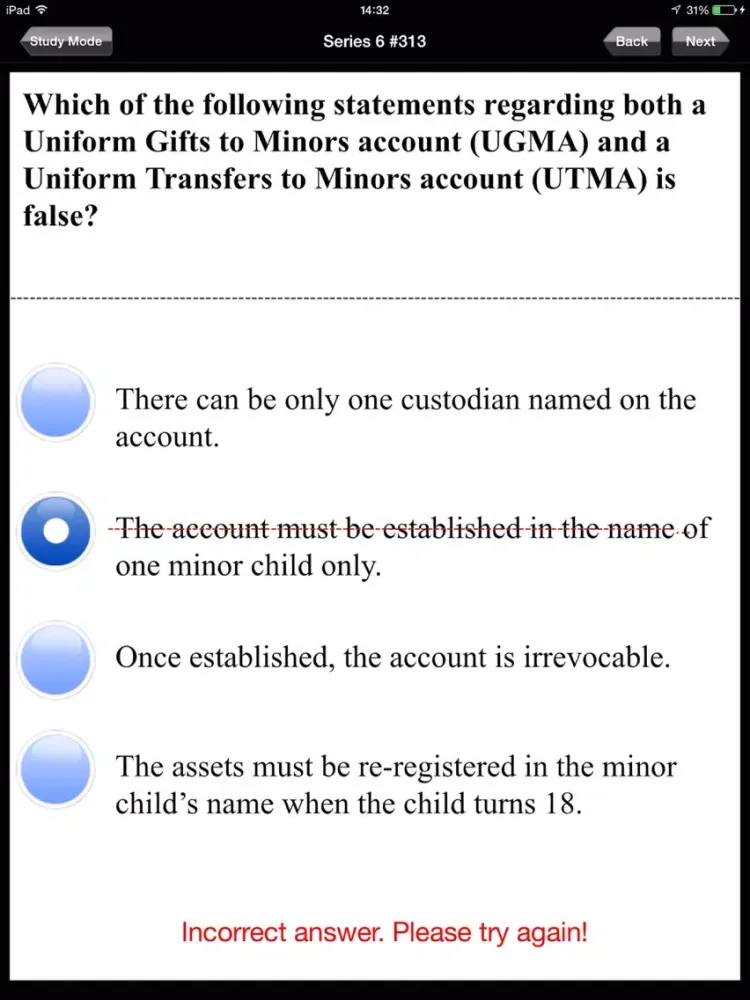 Series 6 Licensing Exam Prep iPad  Screenshots