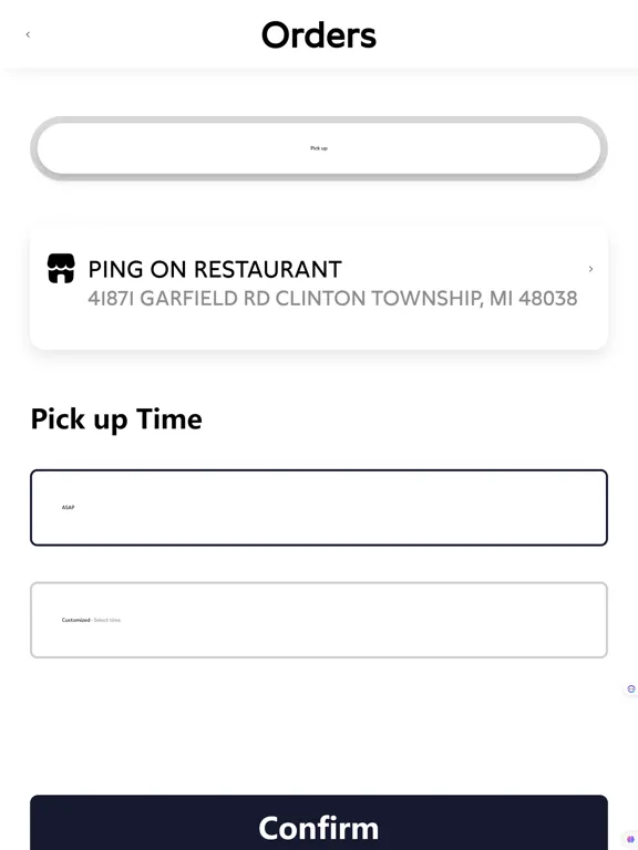 Ping On Restaurant iPad  Screenshots