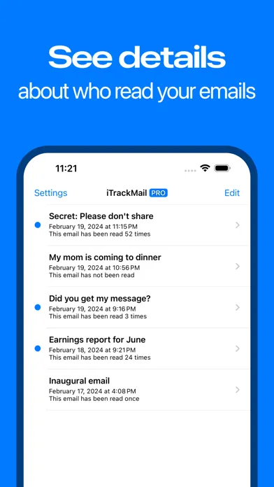 iTrackMail - Email Tracking سکرین شاٹس