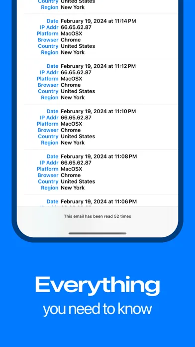 iTrackMail - Email Tracking سکرین شاٹس