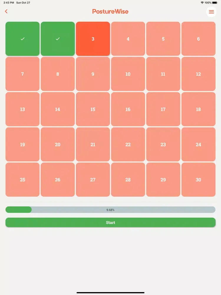 Posture Wise - Better Posture iPad  Screenshots