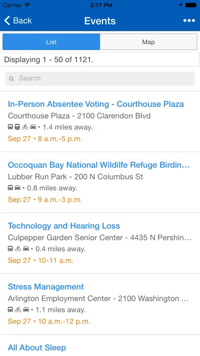 Capturas de tela do My Arlington Mobile