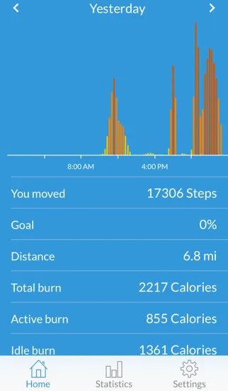 Screenshot di Activity Tracker - Movable for Pebble Wrist Watch, Count Steps, Distance, Calories, & Walking